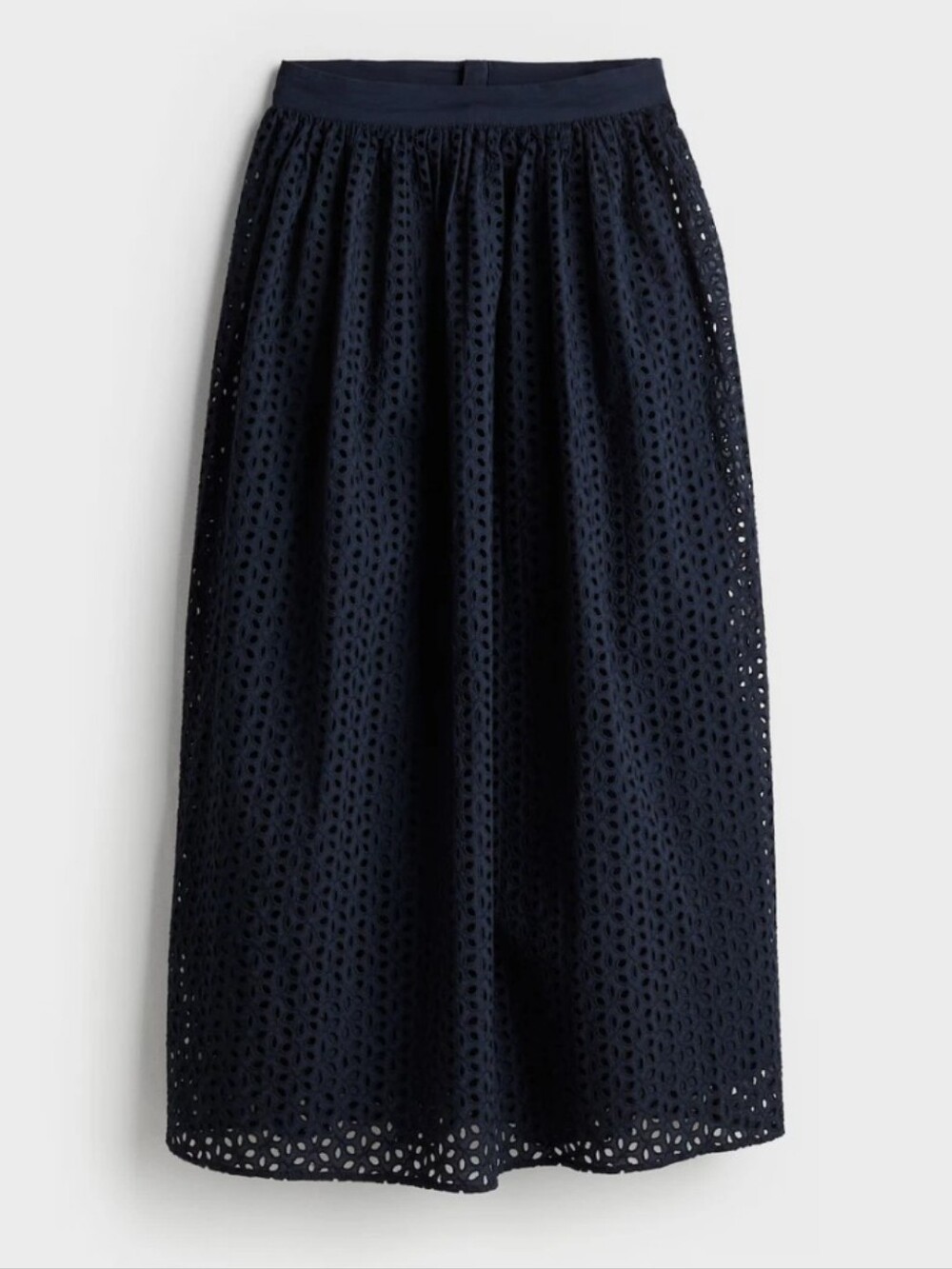 NWT H&M Navy Eyelet Maxi Skirt - Women